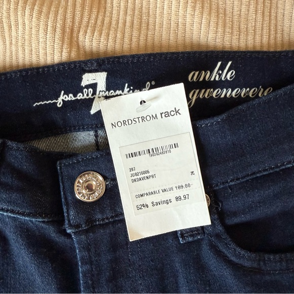 NWT 7 For All Mankind Ankle Gwenevere Skinny Jeans Size 24 - Picture 7 of 14